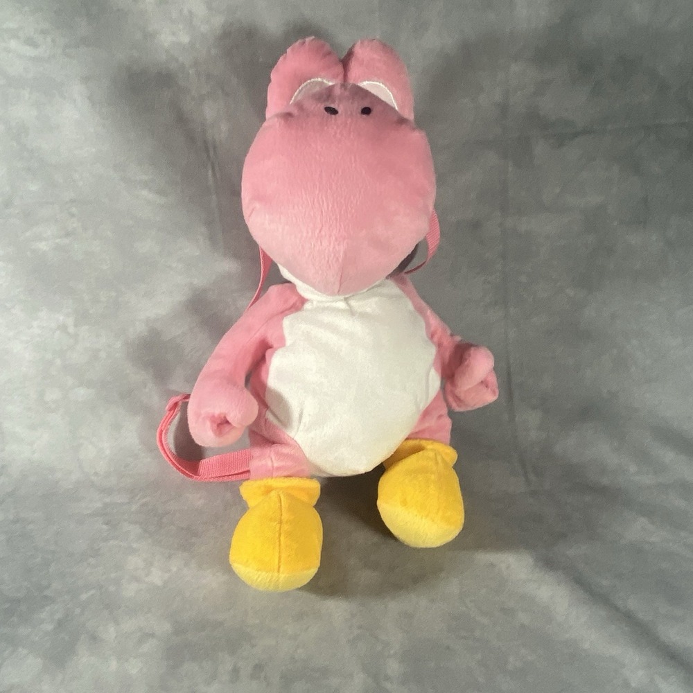 Rare Nintendo Pink Yoshi Plush Backpack 18" Stuffed Animal 2011 Official